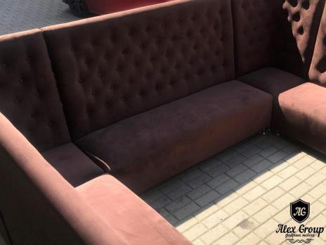  Угловой диван для кафе бара ресторана
